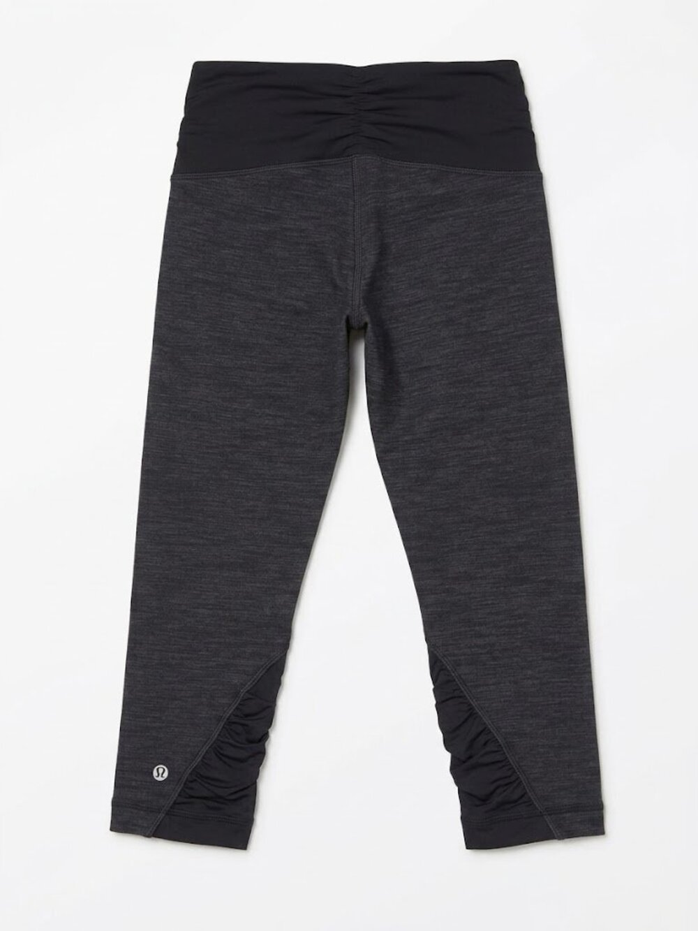 Lululemon Gather & Crow Crop Leggings - Space Dye Grey/Black - Size 6 - Picture 2 of 6